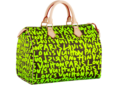 Stephen Sprouse x Louis Vuitton Green Graffiti Speedy 30